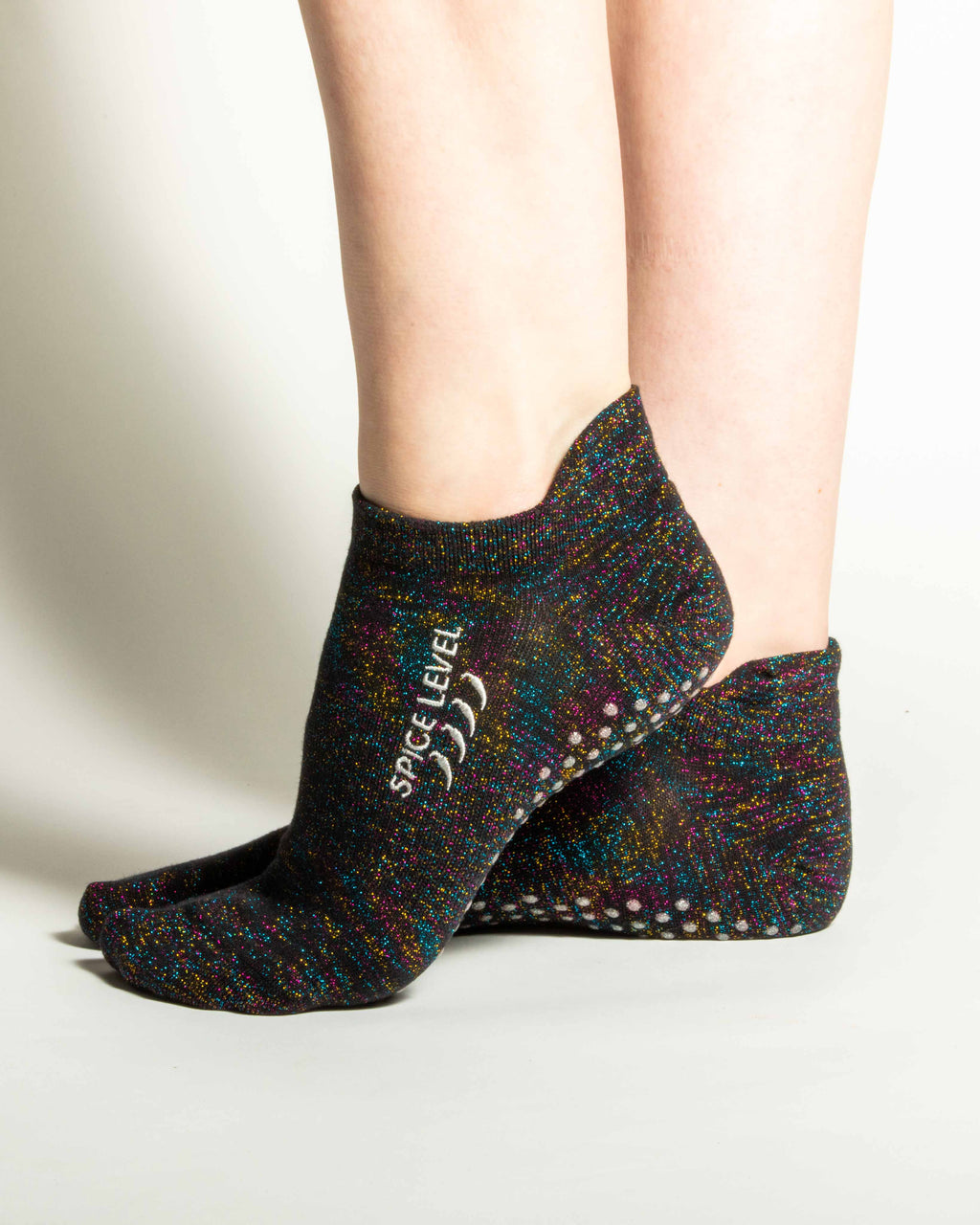 Low Rise Grip Socks - Disco Black