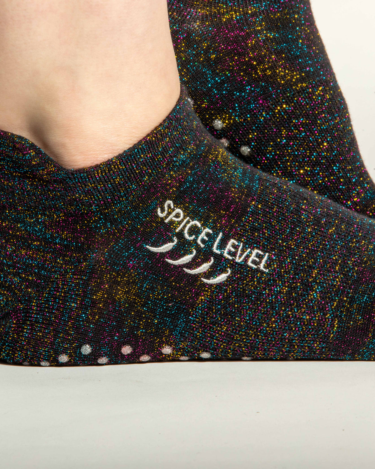 Low Rise Grip Socks - Disco Black